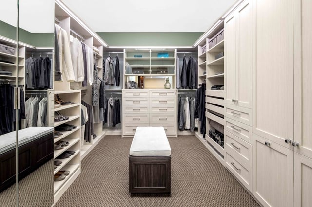 Walk In Closet from Valet Custom Cabinets & Closets