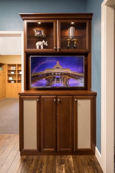 Custom Alcove Media Center by Valet Custom Cabinets & Closets