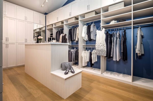 Custom Walk-in Closet by Valet Custom Cabinets & Closets