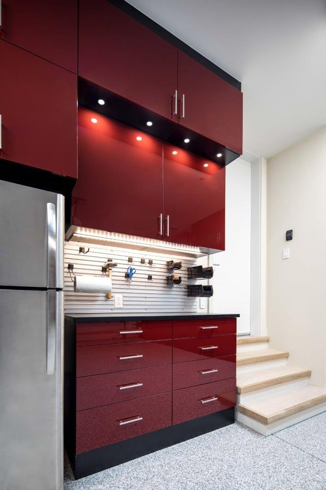 Custom Garage Workbench by Valet Custom Cabinets & Closets
