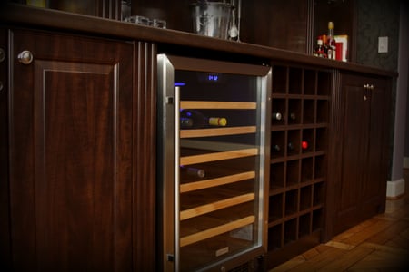Wine refrigerator and wine rack