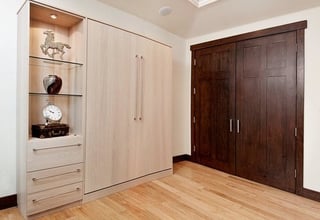 custom wallbed with display cabinets