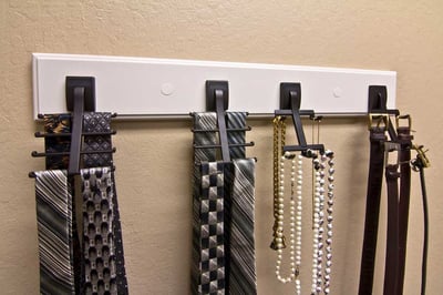 Belt and Tie Hooks by Valet Custom Cabinets & Closets