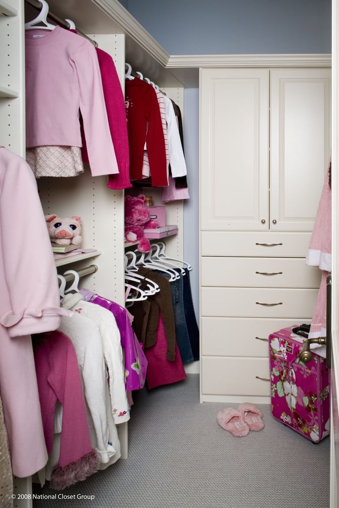 custom walk-in closet for teenager or child
