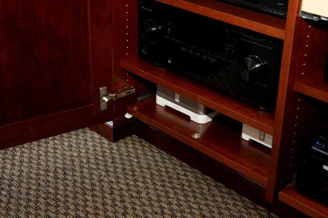 Tight spaces are no problem with a vented component cabinet.