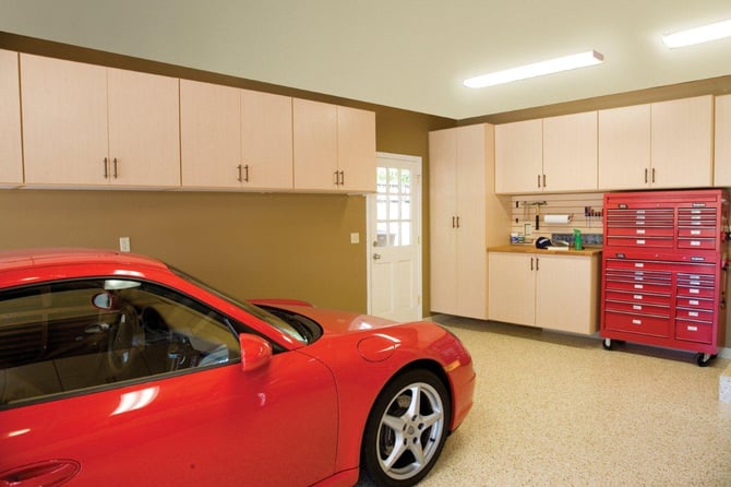  A well-designed garage makes full use of storage and leaves room for your car to escape the weather.