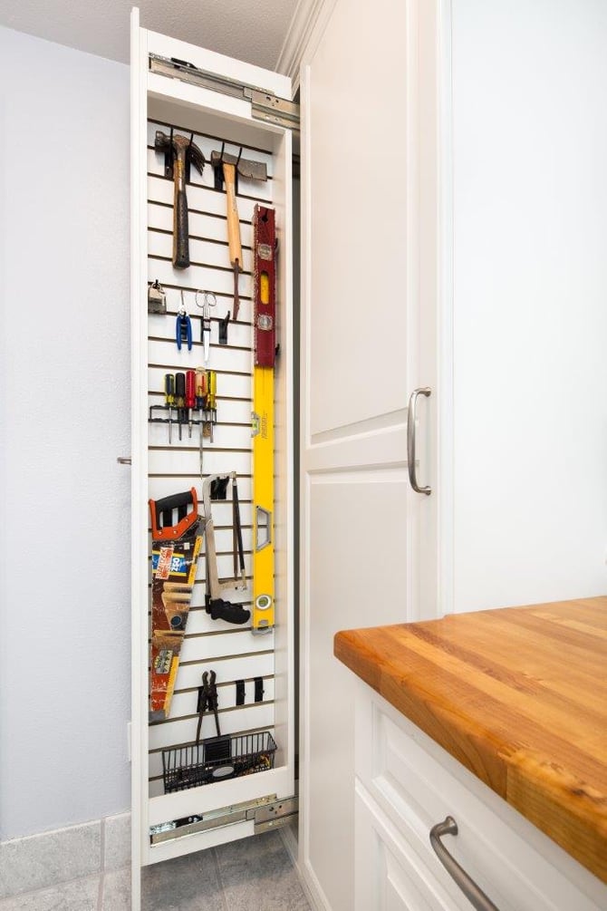  If you’re short on space, consider tool caddies in smaller spaces.