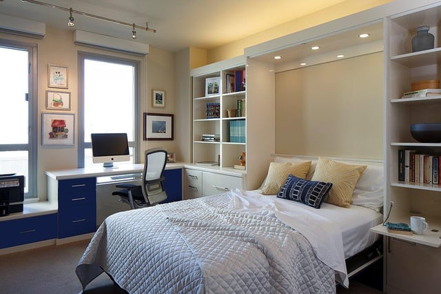 Wall Bed and Home Office by Valet Custom Cabinets & Closets