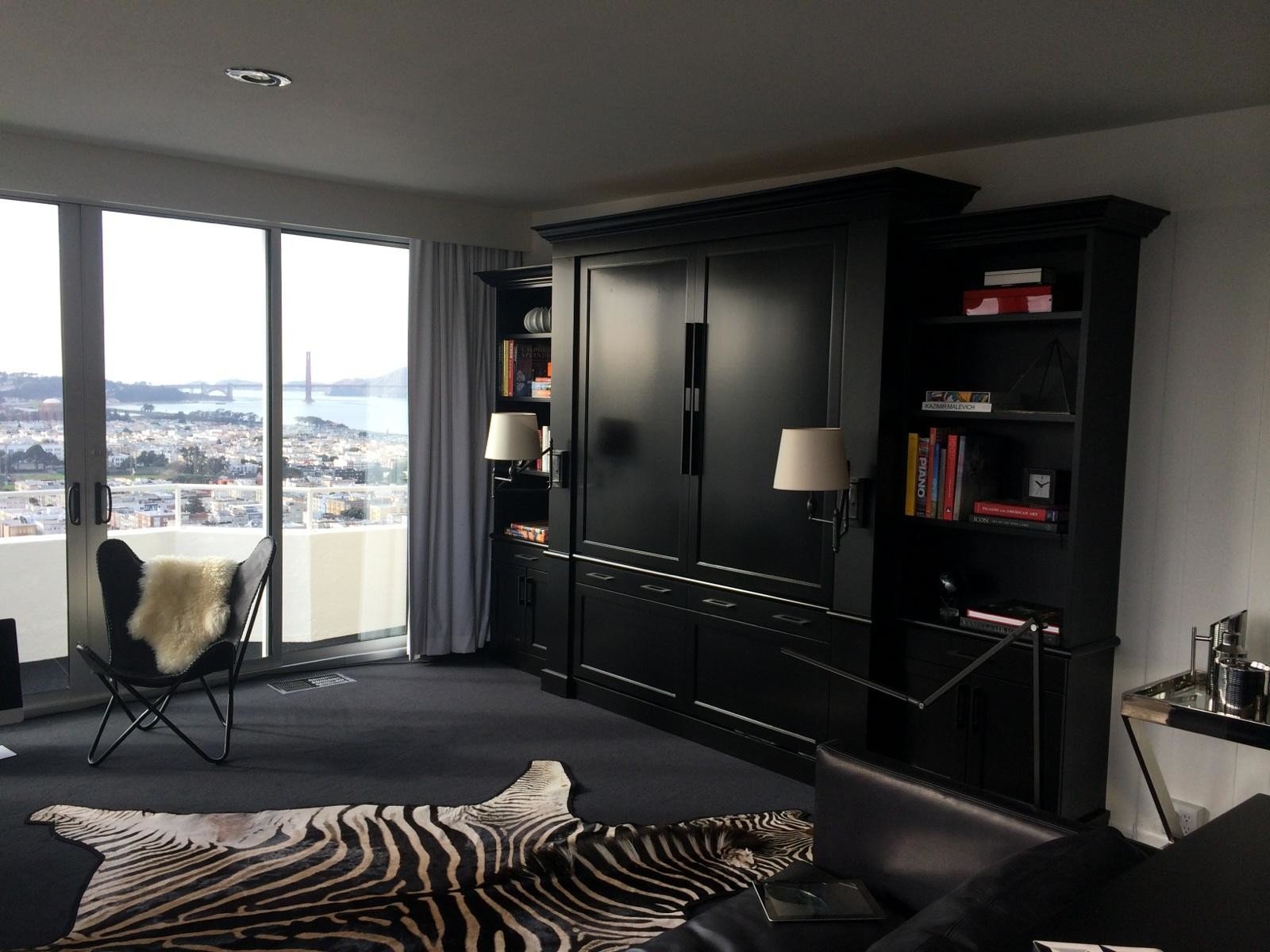 Wall Bed, custom painted black