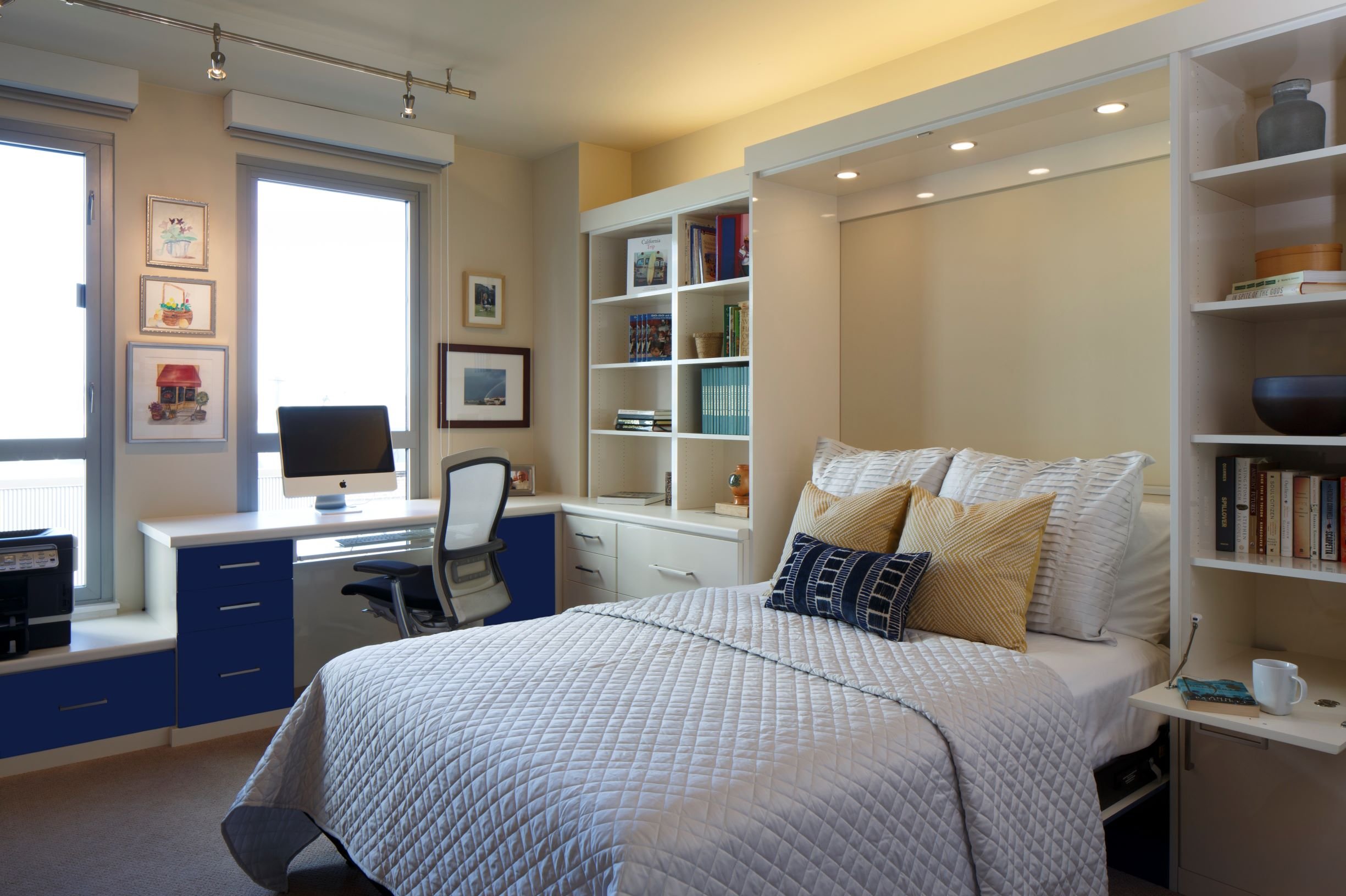Home Office Wall Bed, Antique White