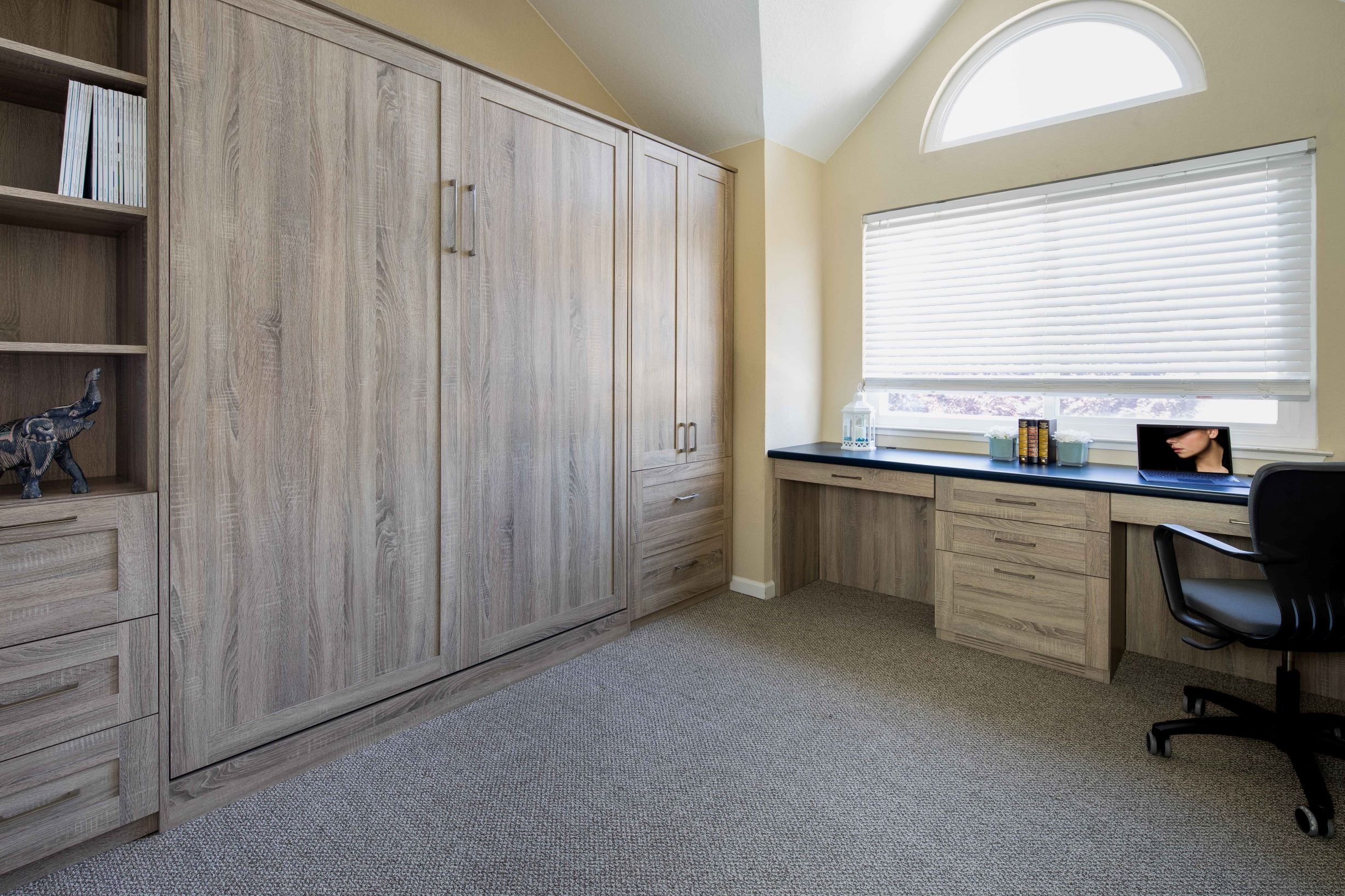 Home Office Wall Bed, Wild Oak