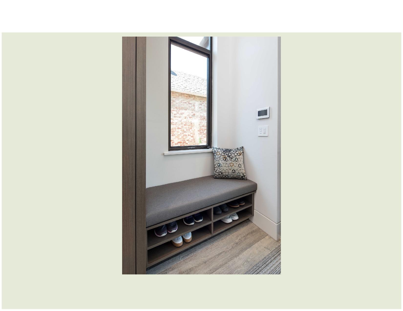 Clear Coat Tabu Veneer - Bench w/Shoe Storage