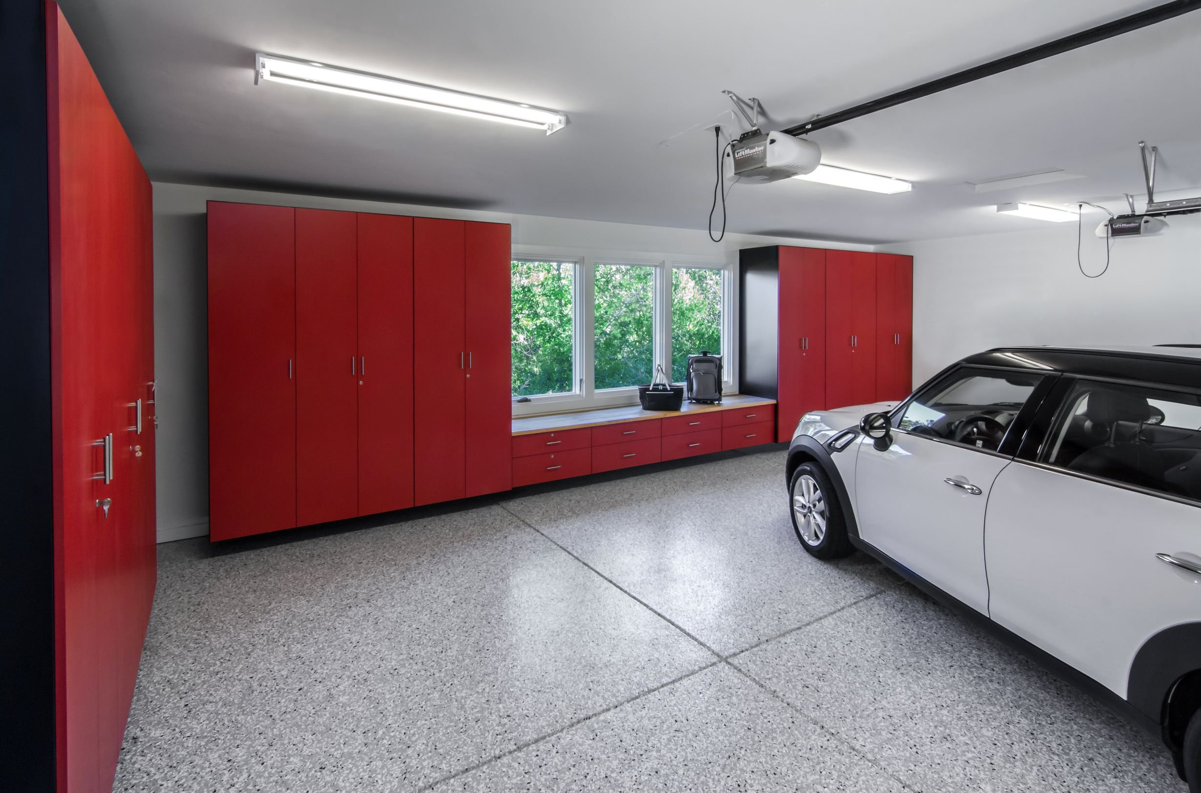 Black and Red Thermal Fused Laminate with Yosemite Epoxy Floor