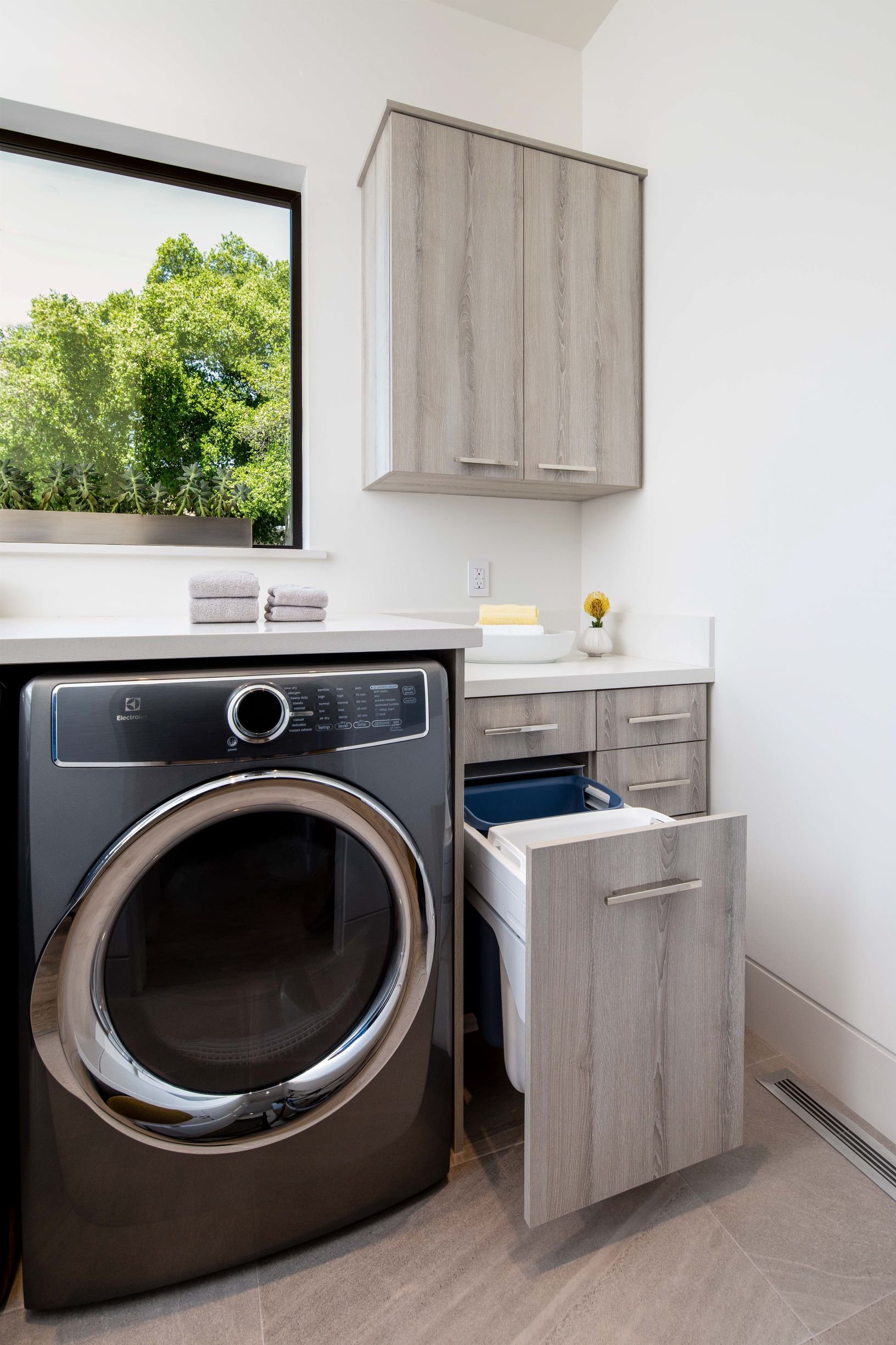 Multiple laundry baskets to sort laundry