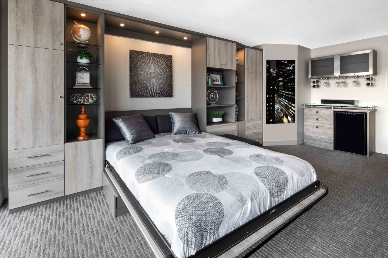 Custom Wall Bed by Valet Custom Cabinets & Closets