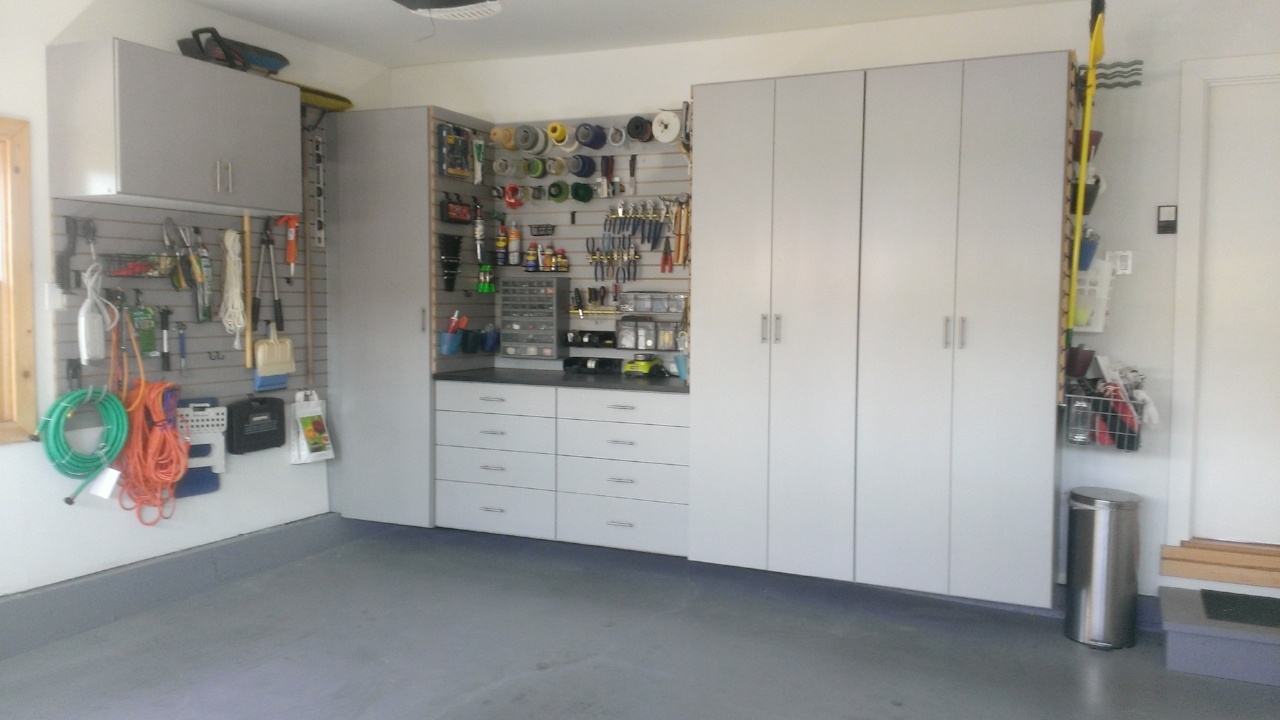 Garages Garage Cabinets Silver Frost Melamine