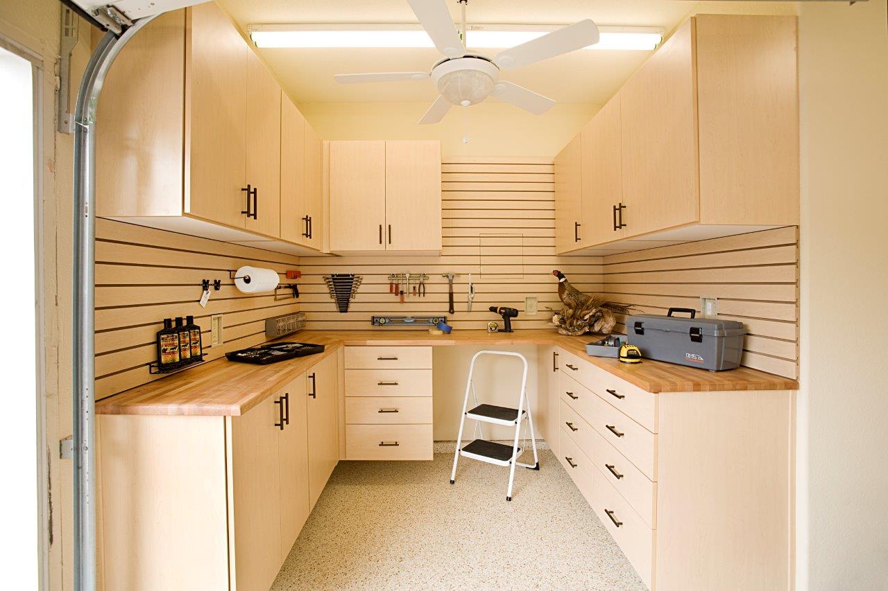 Garages | Garage Cabinets | Maple Melamine